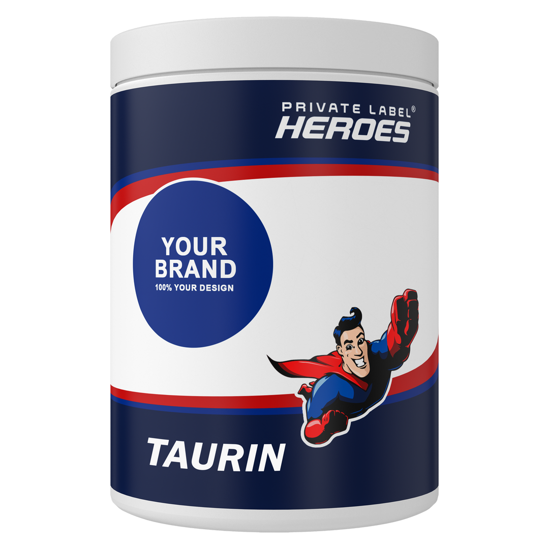 Private Label Heroes - Taurin im White Label Portfolio schon ab geringer Abnahme verfügbar. Taurin